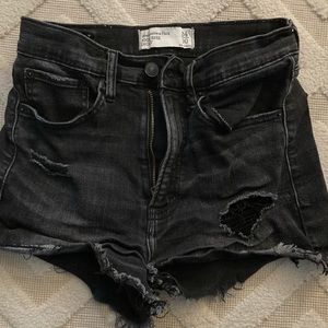 Abercrombie and Fitch Black denim shorts